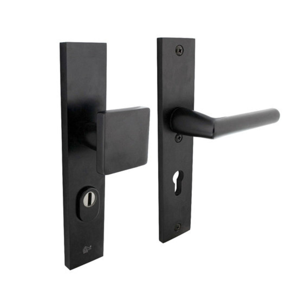 Intersteel SKG3 Veiligheidsbeslag met kerntrekbeveiliging en knop/klink met rechthoekig schild Intersteel SKG3 Veiligheidsbeslag met kerntrekbeveiliging en knop/klink met rechthoekig schild