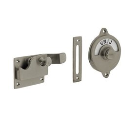 Intersteel WC-Slot hendel met bocht vrij/bezet mat nikkel Intersteel WC-Slot hendel met bocht vrij/bezet mat nikkel