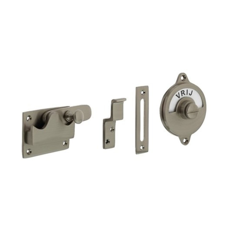 Intersteel WC-slot hendel vlak vrij/bezet mat nikkel Intersteel WC-slot hendel vlak vrij/bezet mat nikkel