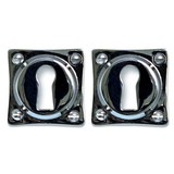 De Oude Deurklink Sleutelrozet vierkant in glanzend nikkel De Oude Deurklink Sleutelrozet vierkant in glanzend nikkel