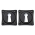 Sleutelrozet vierkant mat zwart Sleutelrozet vierkant mat zwart