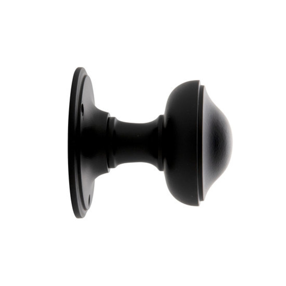 De Oude Deurklink Draaibare ronde deurknop 80mm in mat zwart - voor binnen en buiten | De Oude Deurklink De Oude Deurklink Draaibare ronde deurknop 80mm in mat zwart - voor binnen en buiten | De Oude Deurklink