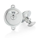 De Oude Deurklink WC Slot mat geborsteld nikkel vrij-bezet plaat draaiknop rond rozet De Oude Deurklink WC Slot mat geborsteld nikkel vrij-bezet plaat draaiknop rond rozet