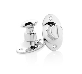 De Oude Deurklink WC Slot draaiknop ovaal rozet nikkel