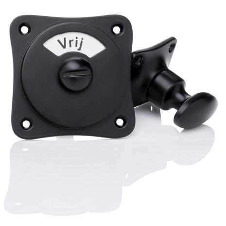 De Oude Deurklink WC Slot - Draaiknop vrij-bezet mat zwart De Oude Deurklink WC Slot - Draaiknop vrij-bezet mat zwart