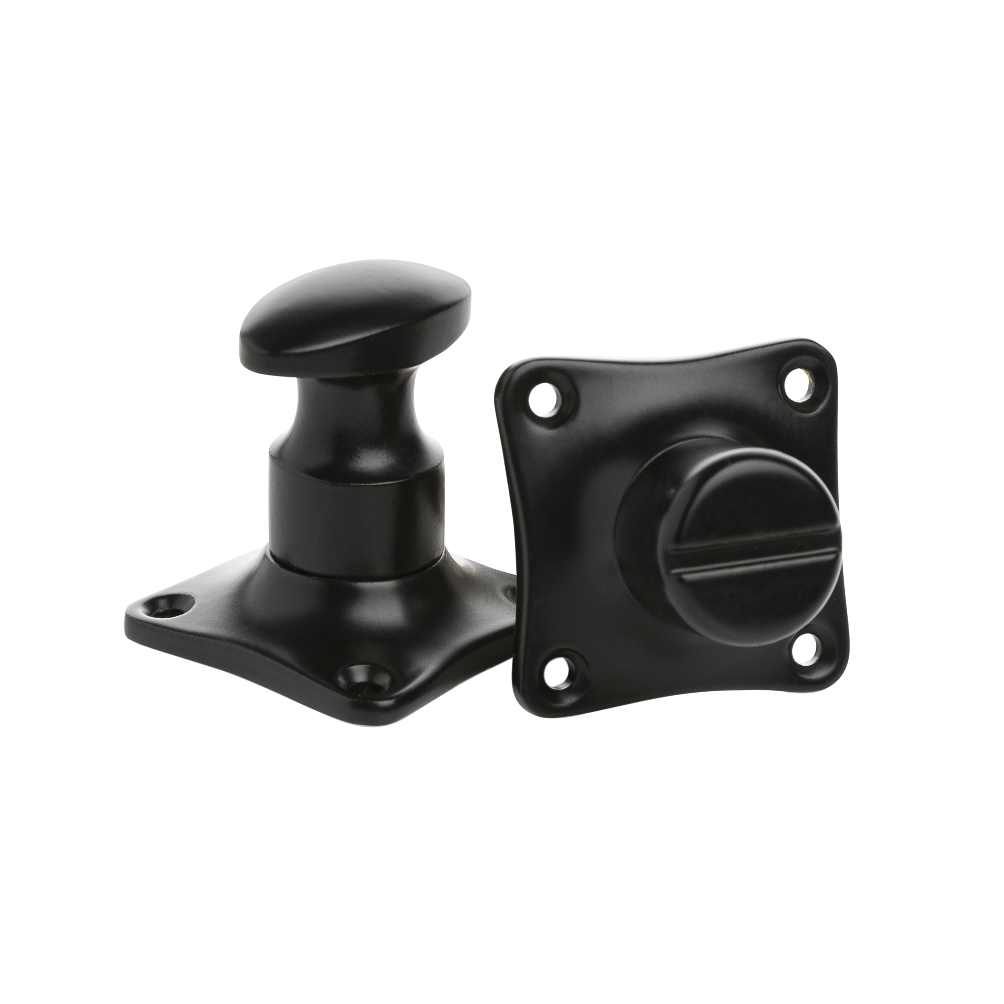 De Oude Deurklink WC Slot - Draaiknop mat zwart