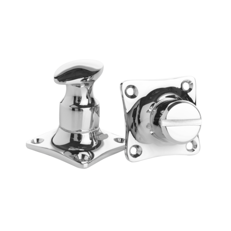 De Oude Deurklink WC Slot - Draaiknop glanzend nikkel