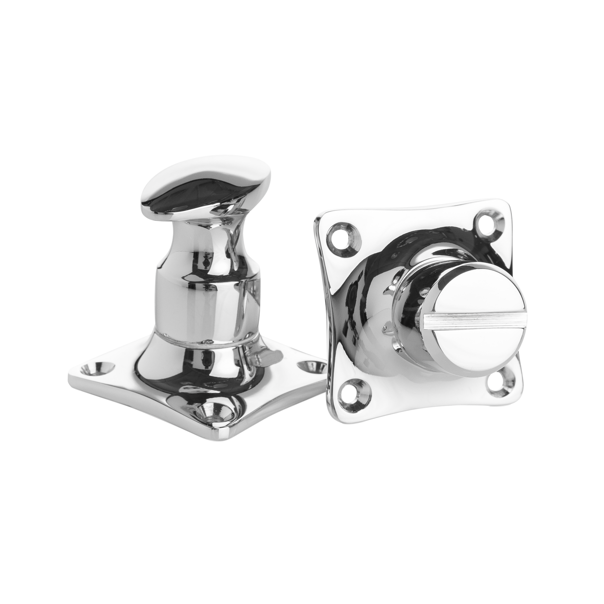 De Oude Deurklink WC Slot - Draaiknop glanzend nikkel