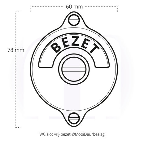 De Oude Deurklink WC slot draaiknop vrij-bezet mat zwart rond rozet - retro jaren 30 toilet badkamer sluiting | De Oude Deurklink De Oude Deurklink WC slot draaiknop vrij-bezet mat zwart rond rozet - retro jaren 30 toilet badkamer sluiting | De Oude Deurklink