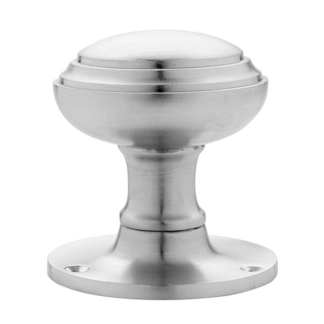 De Oude Deurklink Vaste ronde deurknop 55mm in mat nikkel - voor binnen en buiten | De Oude Deurklink