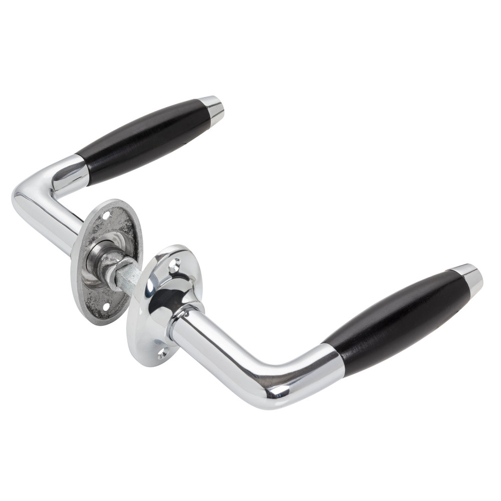 De Oude Deurklink Retro Deurklink Klassiek nikkel met ovale rozetten De Oude Deurklink Retro Deurklink Klassiek nikkel met ovale rozetten