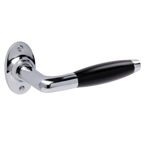 De Oude Deurklink Retro Deurklink Klassiek nikkel met ovale rozetten De Oude Deurklink Retro Deurklink Klassiek nikkel met ovale rozetten