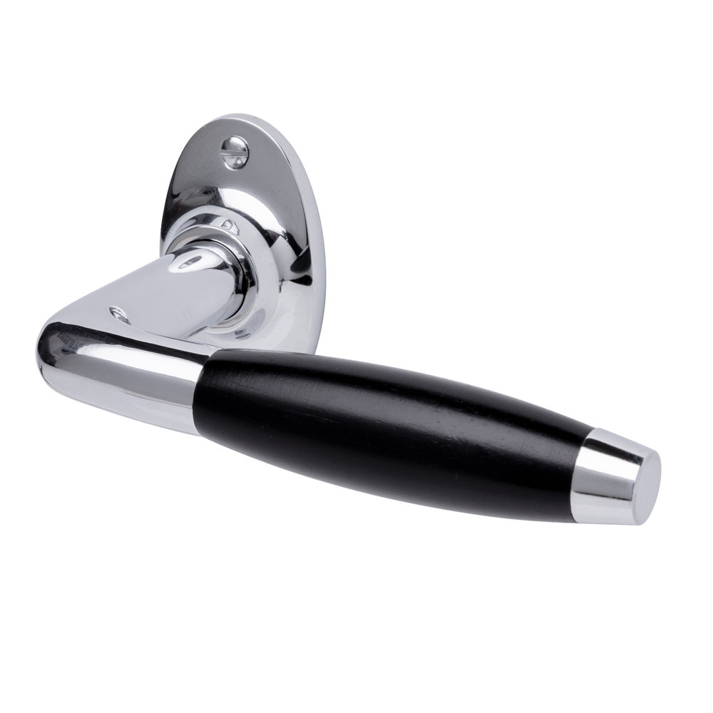 De Oude Deurklink Retro Deurklink Klassiek nikkel met ovale rozetten De Oude Deurklink Retro Deurklink Klassiek nikkel met ovale rozetten