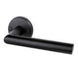 Mooi Deurbeslag Deurklink Esferia in mat zwart met ronde rozetten Mooi Deurbeslag Deurklink Esferia in mat zwart met ronde rozetten
