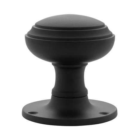 De Oude Deurklink Draaibare ronde deurknop 55mm in mat zwart - voor binnen en buiten | De Oude Deurklink De Oude Deurklink Draaibare ronde deurknop 55mm in mat zwart - voor binnen en buiten | De Oude Deurklink