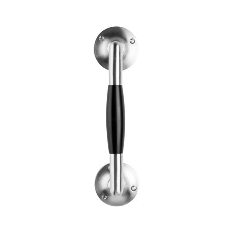 De Oude Deurklink Handgreep 195mm ronde rozetten - mat nikkel De Oude Deurklink Handgreep 195mm ronde rozetten - mat nikkel