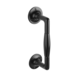 De Oude Deurklink Handgreep 195mm ronde rozetten - mat zwart De Oude Deurklink Handgreep 195mm ronde rozetten - mat zwart