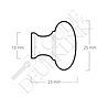 De Oude Deurklink Meubelknop 25 mm in mat zwart - voor kast of lade - De Oude Deurklink