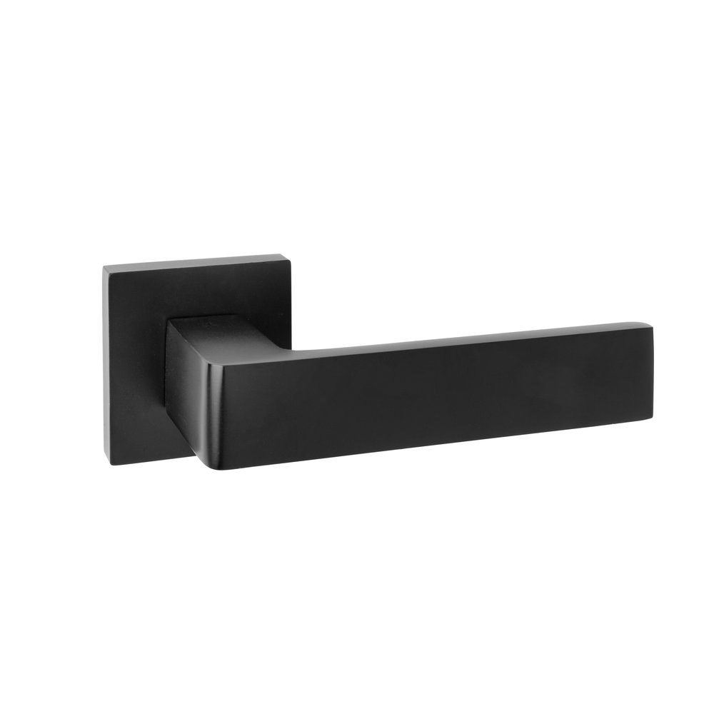 Mooi Deurbeslag Deurklink Nova21 geveerd zwart met WC slot - deurbeslag voor binnendeur Mooi Deurbeslag Deurklink Nova21 geveerd zwart met WC slot - deurbeslag voor binnendeur