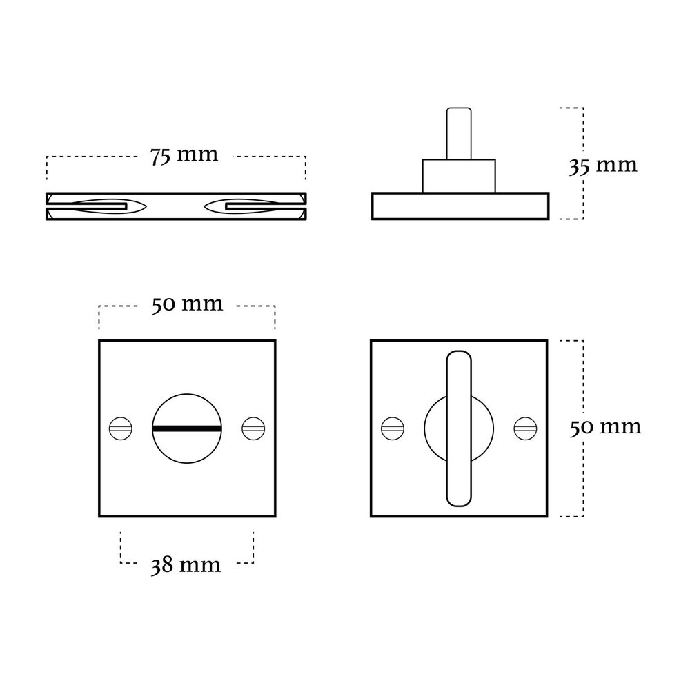 Mooi Deurbeslag Deurklink Nova zwart en WC slot Piazza Mooi Deurbeslag Deurklink Nova zwart en WC slot Piazza