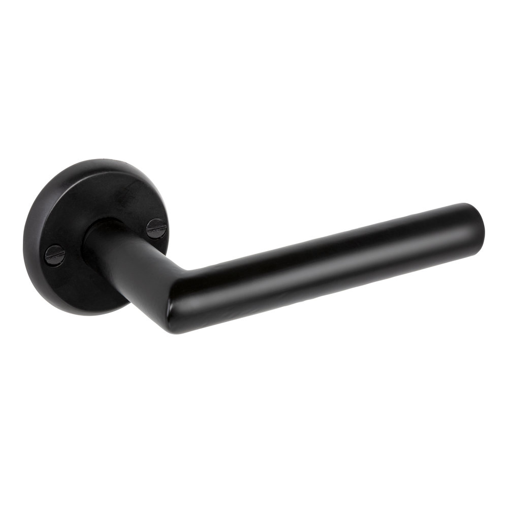 Mooi Deurbeslag Deurklink Esferia mat zwart met ronde cilinderrozetten Rosa Mooi Deurbeslag Deurklink Esferia mat zwart met ronde cilinderrozetten Rosa