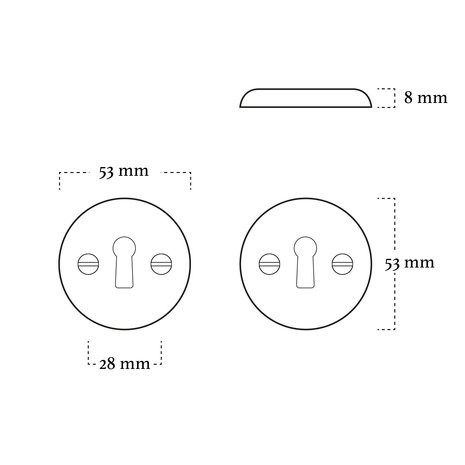 Mooi Deurbeslag Sleutelrozet Rosa