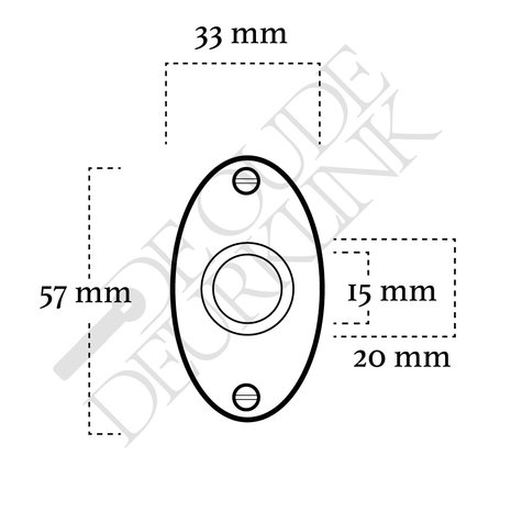 De Oude Deurklink Rozet - Ovaal nikkel De Oude Deurklink Rozet - Ovaal nikkel