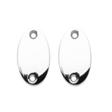 De Oude Deurklink Blindrozet ovaal - glanzend nikkel De Oude Deurklink Blindrozet ovaal - glanzend nikkel