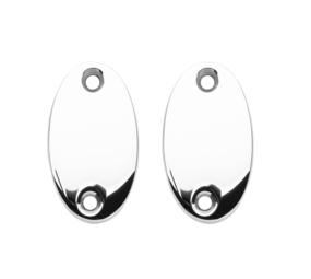 De Oude Deurklink Blindrozet ovaal - glanzend nikkel