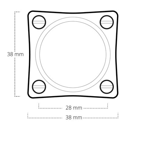 De Oude Deurklink Blindrozet vierkant - mat nikkel De Oude Deurklink Blindrozet vierkant - mat nikkel