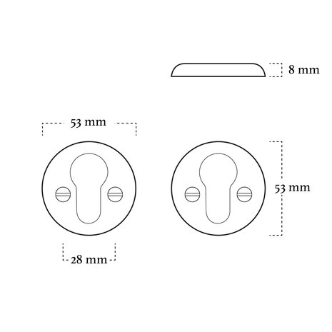 Mooi Deurbeslag Cilinderrozet Rosa - voor cilinderslot - Mooi Deurbeslag | Bestel online