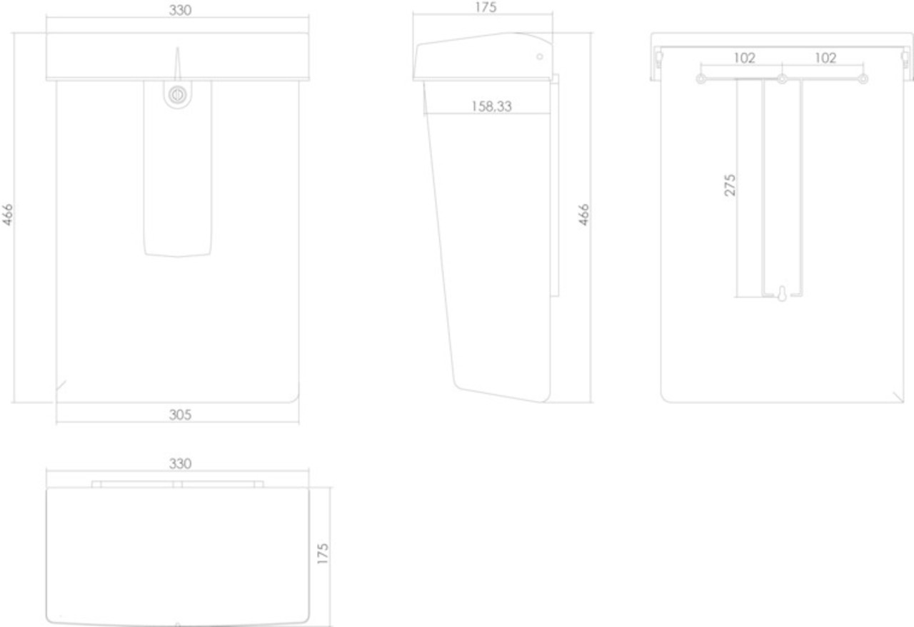 Intersteel Brievenbus vrijstaand groen Intersteel Brievenbus vrijstaand groen