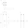 Intersteel Deurklink jura schild zwart 250x55x2mm profielcilindergat 55mm Intersteel Deurklink jura schild zwart 250x55x2mm profielcilindergat 55mm