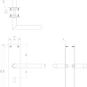 Intersteel Deurklink jura schild zwart 250x55x2mm sleutelgat 56mm - deurbeslag voor binnendeur Intersteel Deurklink jura schild zwart 250x55x2mm sleutelgat 56mm - deurbeslag voor binnendeur