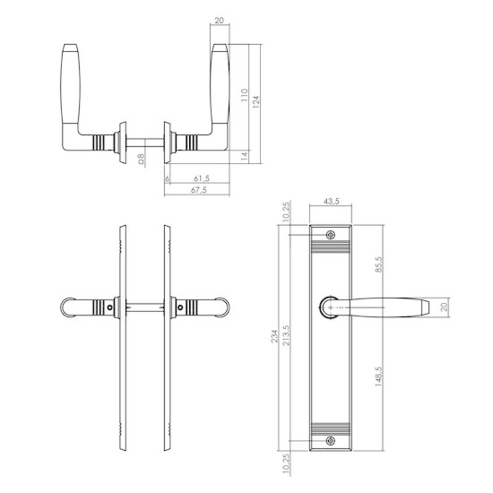 Intersteel Deurklink Ton basic schild nikkel blind Intersteel Deurklink Ton basic schild nikkel blind