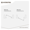Intersteel Glijlagerscharnier 89 x 89 x 3 mm din links zwart Intersteel Glijlagerscharnier 89 x 89 x 3 mm din links zwart