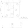 Intersteel Kogellagerscharnier 76x76mm RVS mat zwart afgerond tot 50 kilo - Intersteel Intersteel Kogellagerscharnier 76x76mm RVS mat zwart afgerond tot 50 kilo - Intersteel