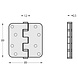 Intersteel Kogellagerscharnier mat zwart afgerond tot 70 kilo Intersteel Kogellagerscharnier mat zwart afgerond tot 70 kilo