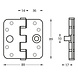 Intersteel Kogellagerscharnier SKG3 geborsteld rvs afgerond tot 80 kilo Intersteel Kogellagerscharnier SKG3 geborsteld rvs afgerond tot 80 kilo