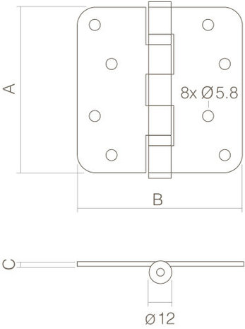 Intersteel Kogellagerscharnier geborsteld rvs 102x102mm tot 100 kilo - Intersteel | Bestel online Intersteel Kogellagerscharnier geborsteld rvs 102x102mm tot 100 kilo - Intersteel | Bestel online