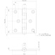 Intersteel Kogellagerscharnier mat zwart recht tot 50 kilo Intersteel Kogellagerscharnier mat zwart recht tot 50 kilo