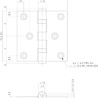 Intersteel Kogellagerscharnier rechte hoeken 76x76mm RVS zwart tot 50 kilo Intersteel Kogellagerscharnier rechte hoeken 76x76mm RVS zwart tot 50 kilo