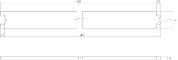 Intersteel Schuifdeursysteem – tussenrail 45 cm mat zwart Intersteel Schuifdeursysteem – tussenrail 45 cm mat zwart