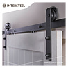 Intersteel Schuifdeursysteem Recht mat zwart - incl. rail en beslag - Intersteel