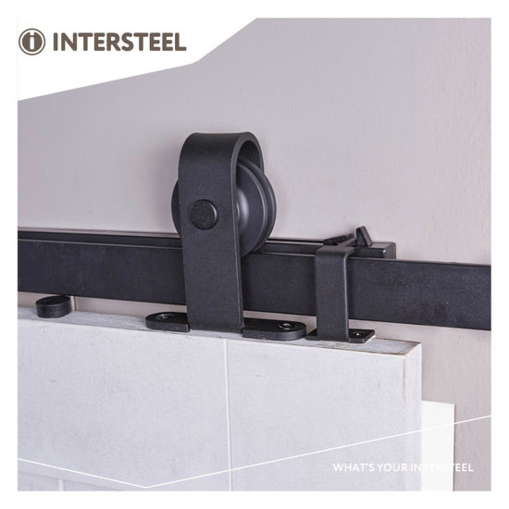 Intersteel Schuifdeursysteem basic top mat zwart - incl. rail en beslag - Intersteel Intersteel Schuifdeursysteem basic top mat zwart - incl. rail en beslag - Intersteel