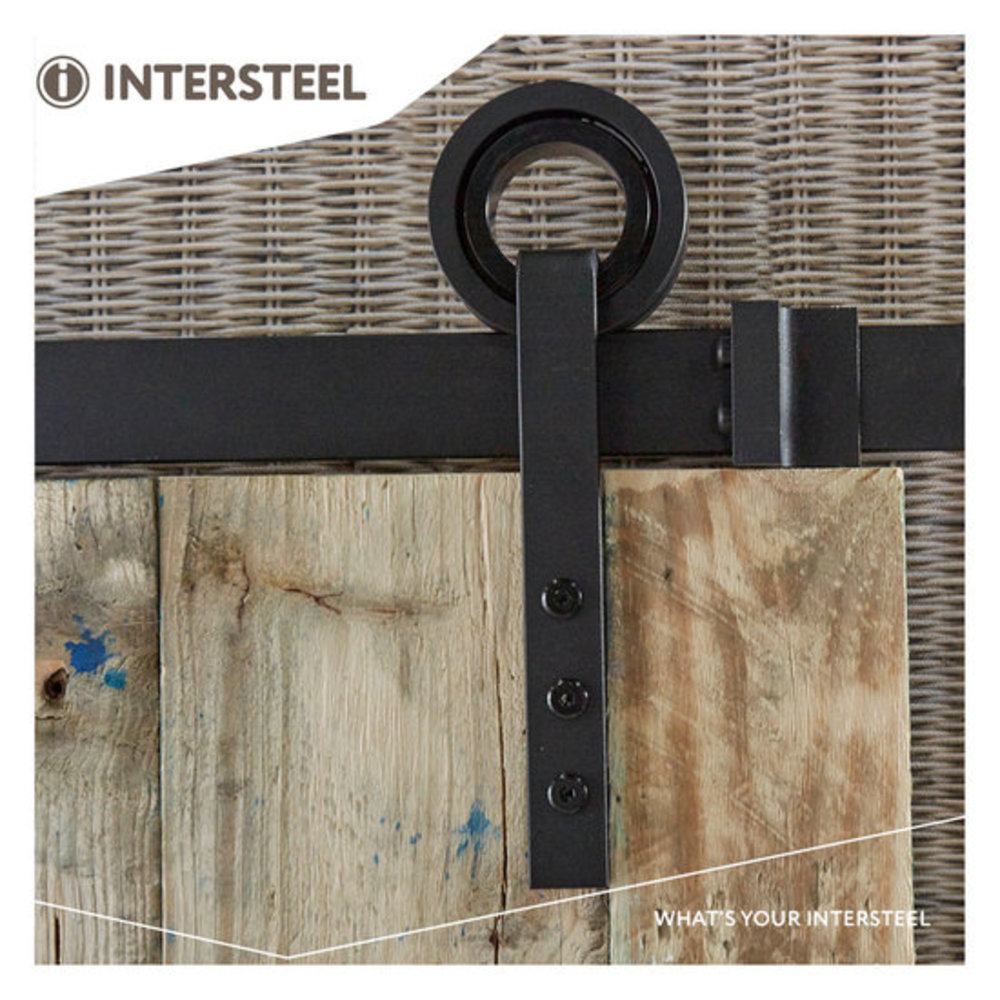 Intersteel Schuifdeursysteem modern mat zwart - incl. rail en beslag - Intersteel Intersteel Schuifdeursysteem modern mat zwart - incl. rail en beslag - Intersteel
