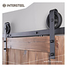 Intersteel Schuifdeursysteem wheel mat zwart - incl. rail en beslag - Intersteel