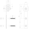 Intersteel Set van 2 hangrollen voor Schuifdeursysteem basic zwart Intersteel Set van 2 hangrollen voor Schuifdeursysteem basic zwart