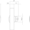 Intersteel Deurbel rond verdekt ø53x10 geborsteld rvs Intersteel Deurbel rond verdekt ø53x10 geborsteld rvs