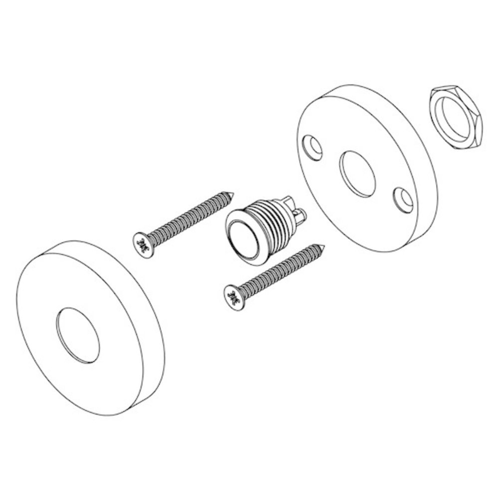 Intersteel Deurbel rond verdekt ø53x10 geborsteld rvs Intersteel Deurbel rond verdekt ø53x10 geborsteld rvs